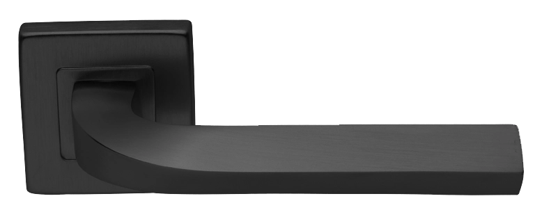 Ручка дверная TENDER S3 NERO раздельная на квадратной розетке, цвет - черный фото купить Нижний Новгород