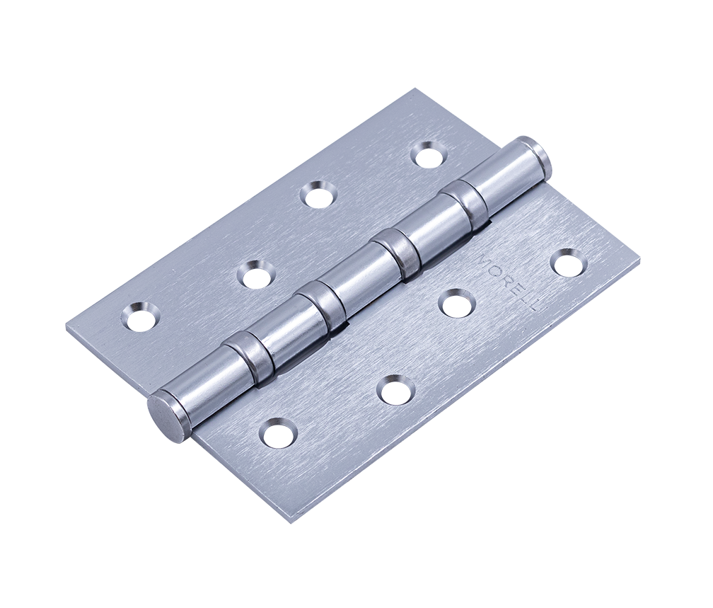 Петля карточная стальная MSN 100X70X2.5-4BB SSC универсальная с подшипником, врезная на круглой оси, цвет суперматовый хром фото купить в Нижнем Новгороде