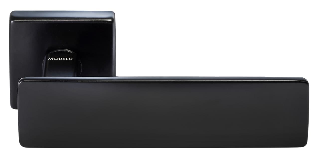 Ручка дверная SPACE S5 NERO-ST на квадратной розетке, цвет - черный soft-touch фото купить Нижний Новгород