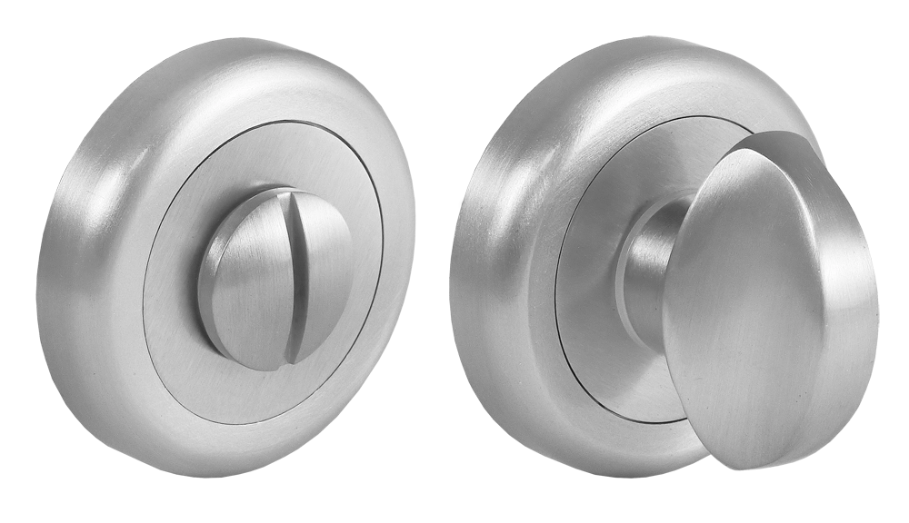 Завертка сантехническая LUX-WC-R4 CSA на круглой розетке цвет матовый хром, ЦАМ фото купить в Нижнем Новгороде