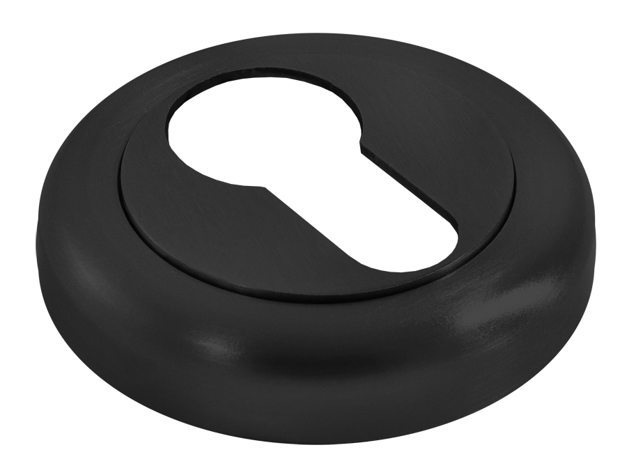 Накладка на ключевой цилиндр LUX-KH-R4 NERO на круглой розетке, цвет - черный фото фурнитура Нижний Новгород