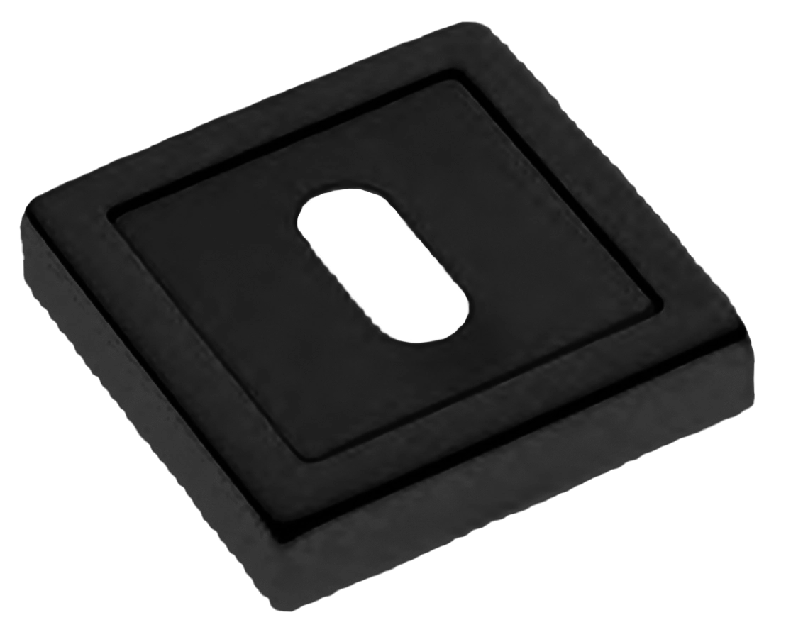 Накладка на ключевой цилиндр LUX-FK-S3 NERO на квадратной розетке под ключ буратино, цвет - черный фото купить Нижний Новгород