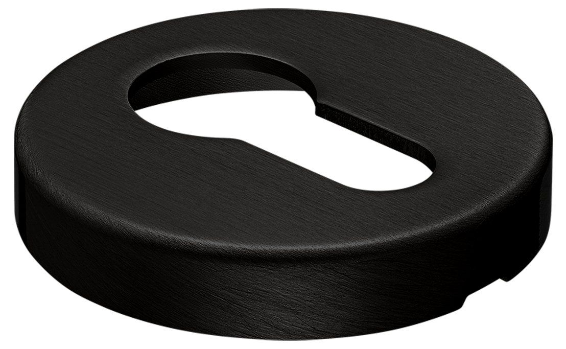 Накладка на ключевой цилиндр LUX-KH-R6 NERO на круглой розетке, цвет - черный фото купить в Нижнем Новгороде