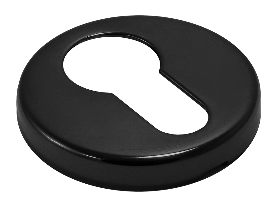 Накладка на ключевой цилиндр LUX-KH-R3 NERO на круглой розетке, цвет - черный фото купить в Нижнем Новгороде