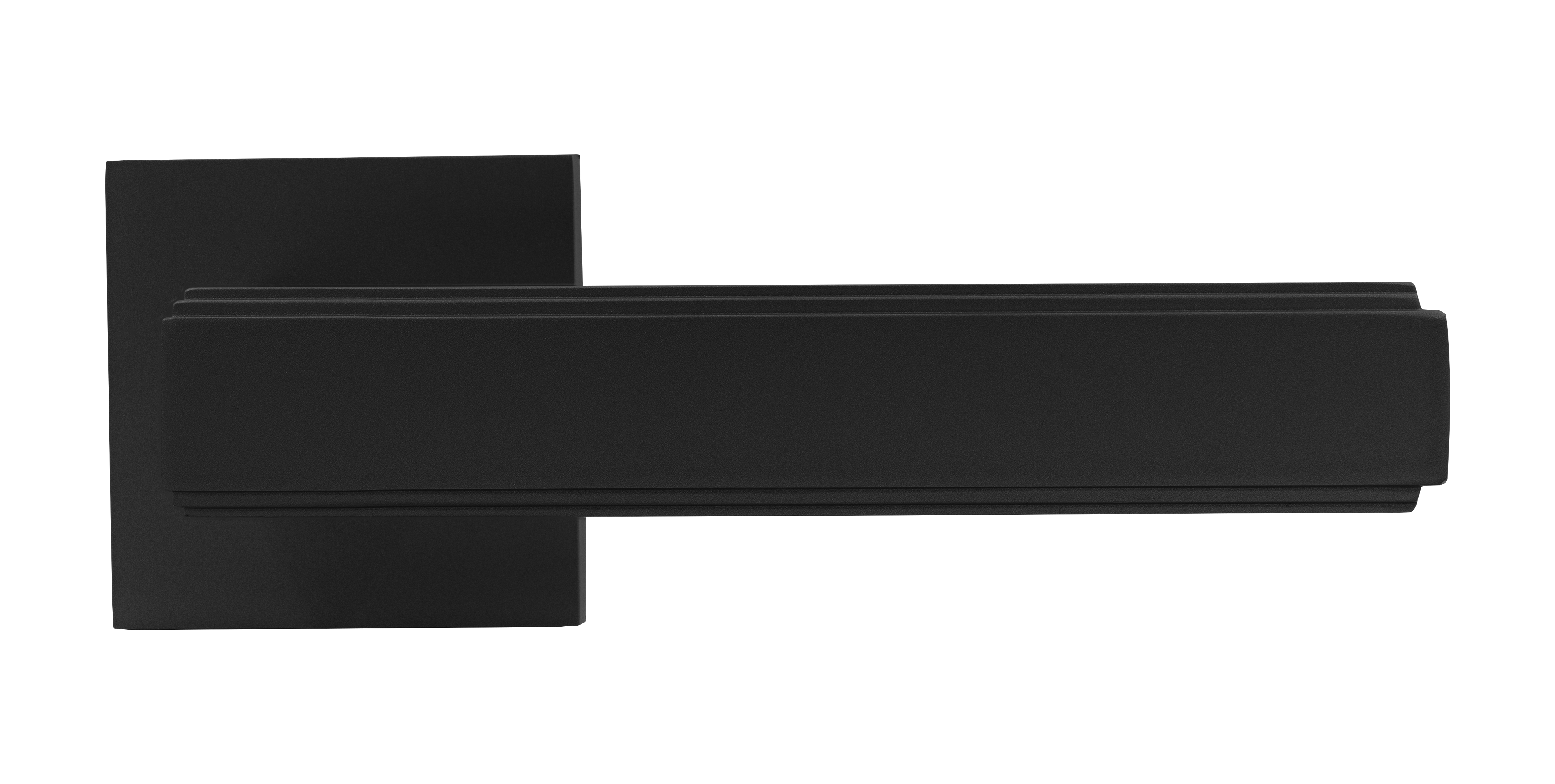 Ручка дверная MH-64-S6 BL STEPS на квадратной розетке 6 мм, цвет черный фото купить в Нижнем Новгороде