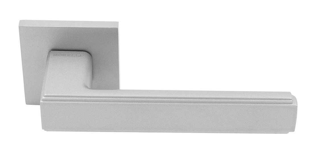 Ручка дверная MH-64-S6 ASC STEPS на квадратной розетке 6 мм, цвет анодированный матовый хром фото купить Нижний Новгород