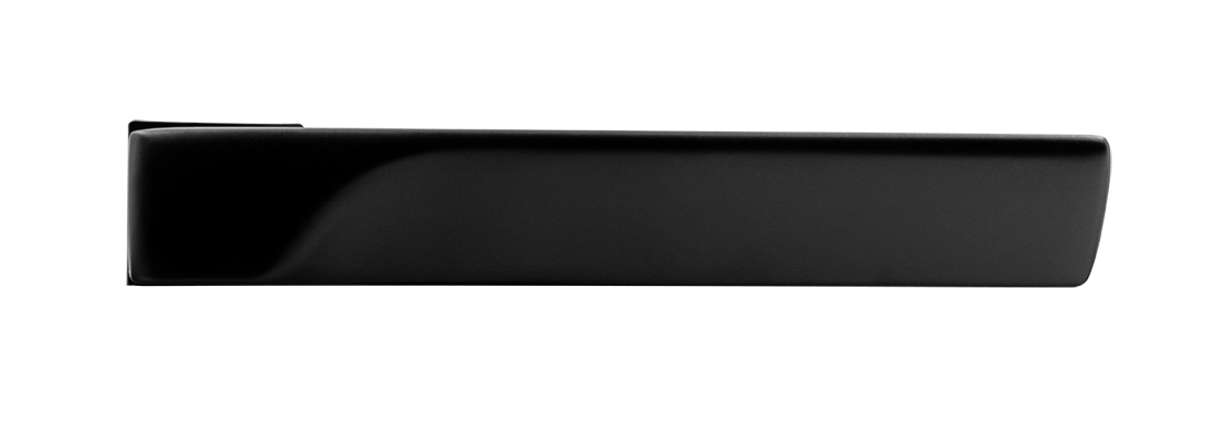 Ручка дверная FIORD-SM NERO-ST, с невидимой квадратной розеткой, цвет черный soft-touch, ЦАМ фото купить в Нижнем Новгороде