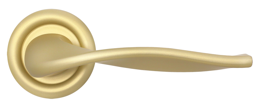 Ручка дверная SKYSCRAPER R7 AH на круглой розетке, цвет Осенний мёд/Autumn Honey фото купить в Нижнем Новгороде