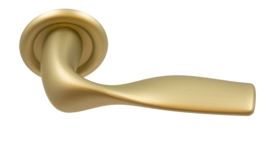 Ручка дверная LVB R7 AH на круглой розетке, цвет Осенний мёд/Autumn Honey фото купить Нижний Новгород