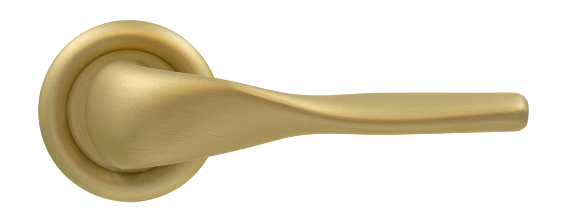 Ручка дверная LVB R7 AH на круглой розетке, цвет Осенний мёд/Autumn Honey фото купить в Нижнем Новгороде