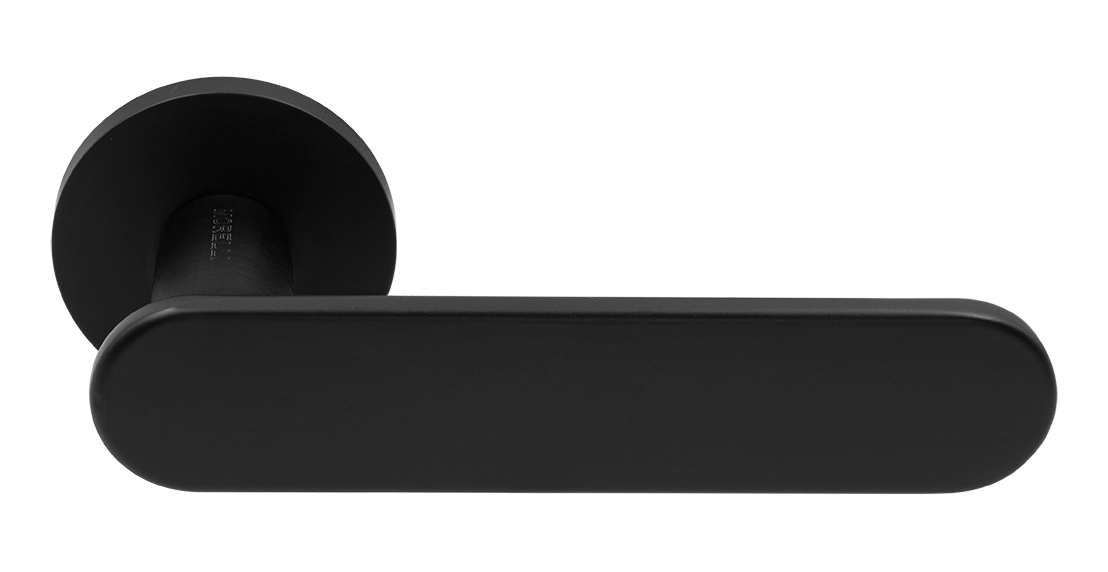 Ручка дверная MH-65-R6 R6 SEMPIONE BL на круглой розетке, цвет черный фото купить Нижний Новгород