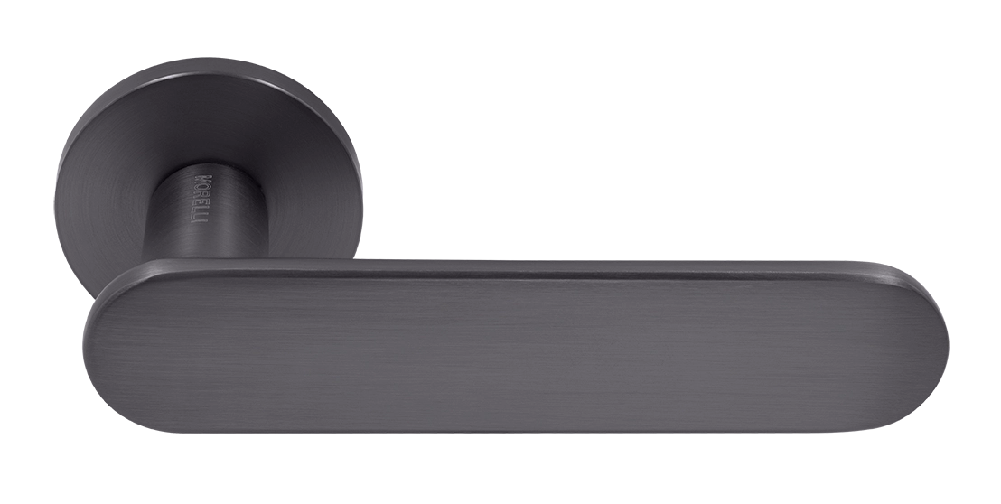 Ручка дверная MH-65-R6 R6 SEMPIONE GR на круглой розетке, цвет графит фото купить Нижний Новгород