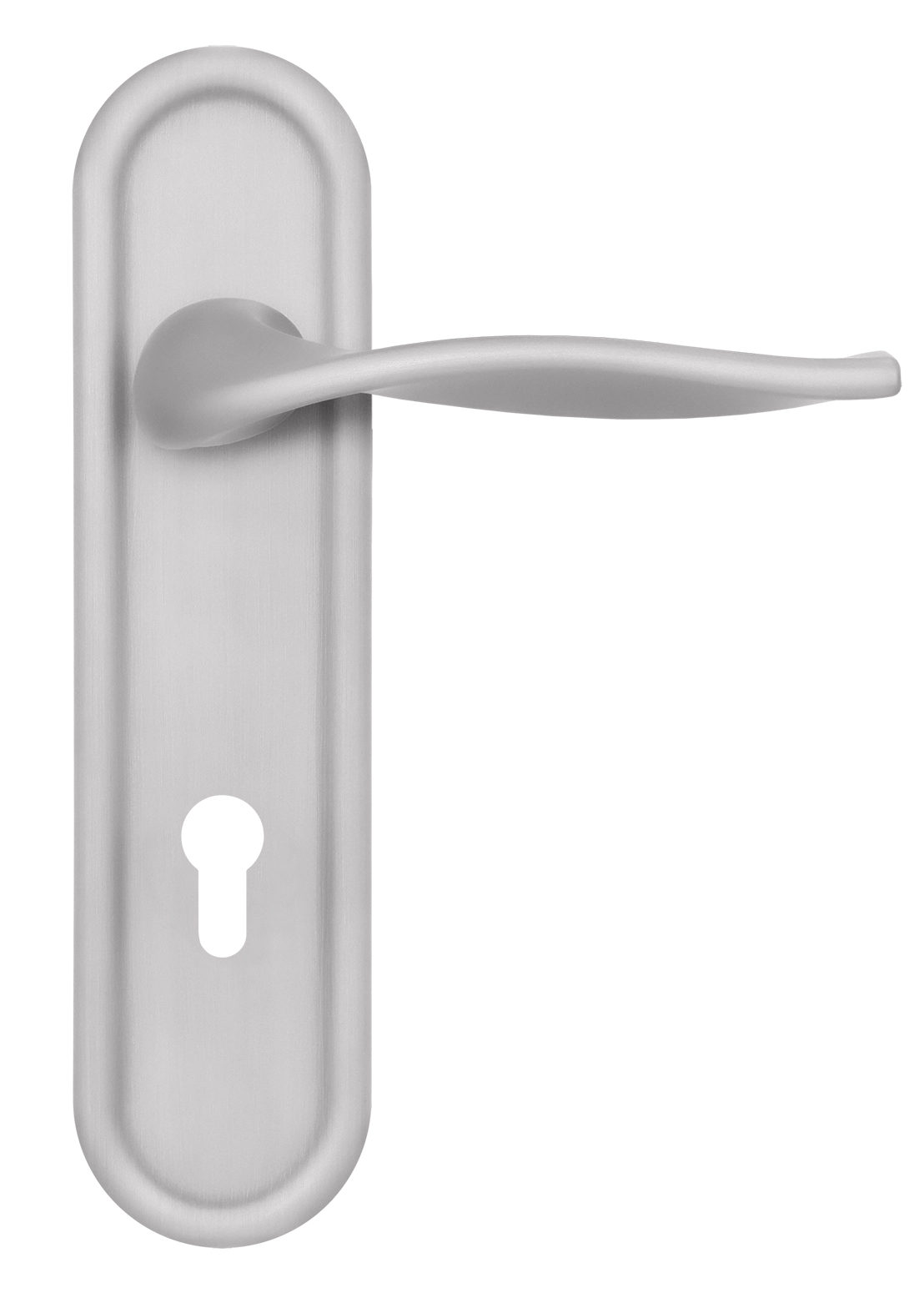 Ручка дверная SKYSCRAPER PLR KH SSW на планке под ключевой цилиндр, цвет Стокгольмский снегопад/Stockholm Snowfall фото купить Нижний Новгород