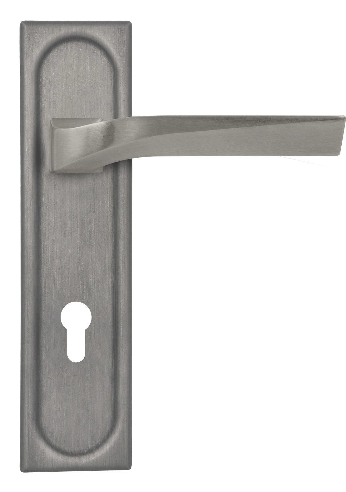 Ручка дверная WD CONCERT HALL PLS KH WF на планке под ключевой цилиндр, цвет Зимняя стужа/Winter Frost фото купить Нижний Новгород