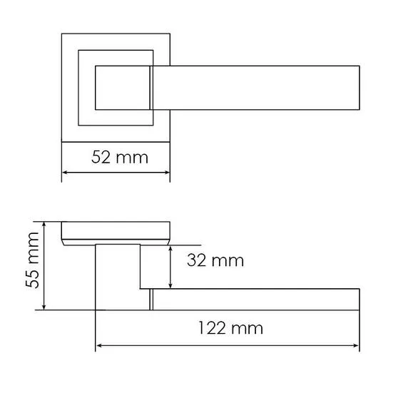 Комплект дверных ручек MH-28 BL-S + сантехническая завертка MH-WC-S BL + защёлка бесшумная 1895P BL + петли врезные универсальные MSN 100X70X2.5-4BB BL (2шт), цвет черный фото купить в Нижнем Новгороде