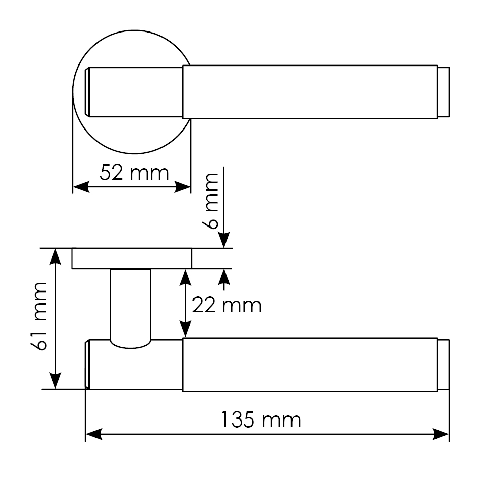Комплект дверных ручек MH-57-R6T BL + завертка сантехническая MH-WC-R6T BL + защёлка бесшумная M1895 BL + петли врезные универсальные MSN 100X70X2.5-4BB BL (2шт), цвет черный фото купить в Нижнем Новгороде