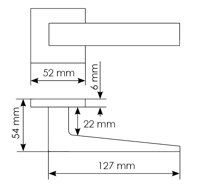 Комплект дверных ручек MH-54-S6 BL с заверткой MH-WC-S6 BL + замок M1895 BL, цвет черный фотомореллиНижний Новгород