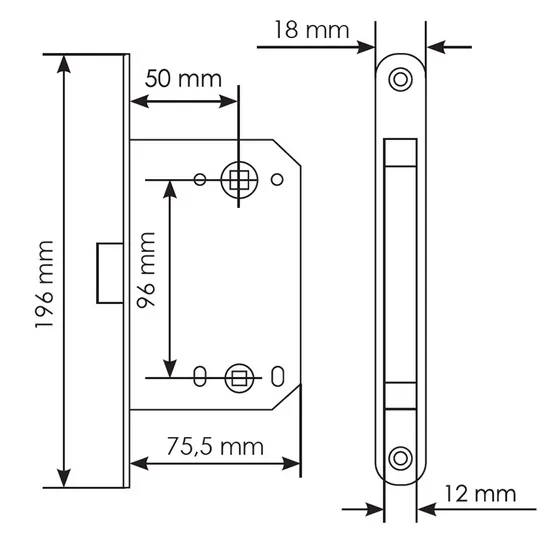 Комплект дверных ручек MH-54-S6 BL с заверткой MH-WC-S6 BL + замок M1895 BL, цвет черный фото дверная фурнитура Нижний Новгород