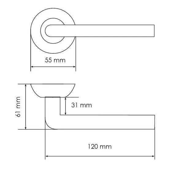 Комплект дверных ручек MH-03 BL с заверткой MH-WC BL + магнитный замок M1895 BL, цвет черный  фотомореллиНижний Новгород