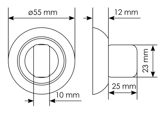 Комплект дверных ручек MH-03 BL с заверткой MH-WC BL + магнитный замок M1895 BL, цвет черный  фото дверная фурнитура Нижний Новгород