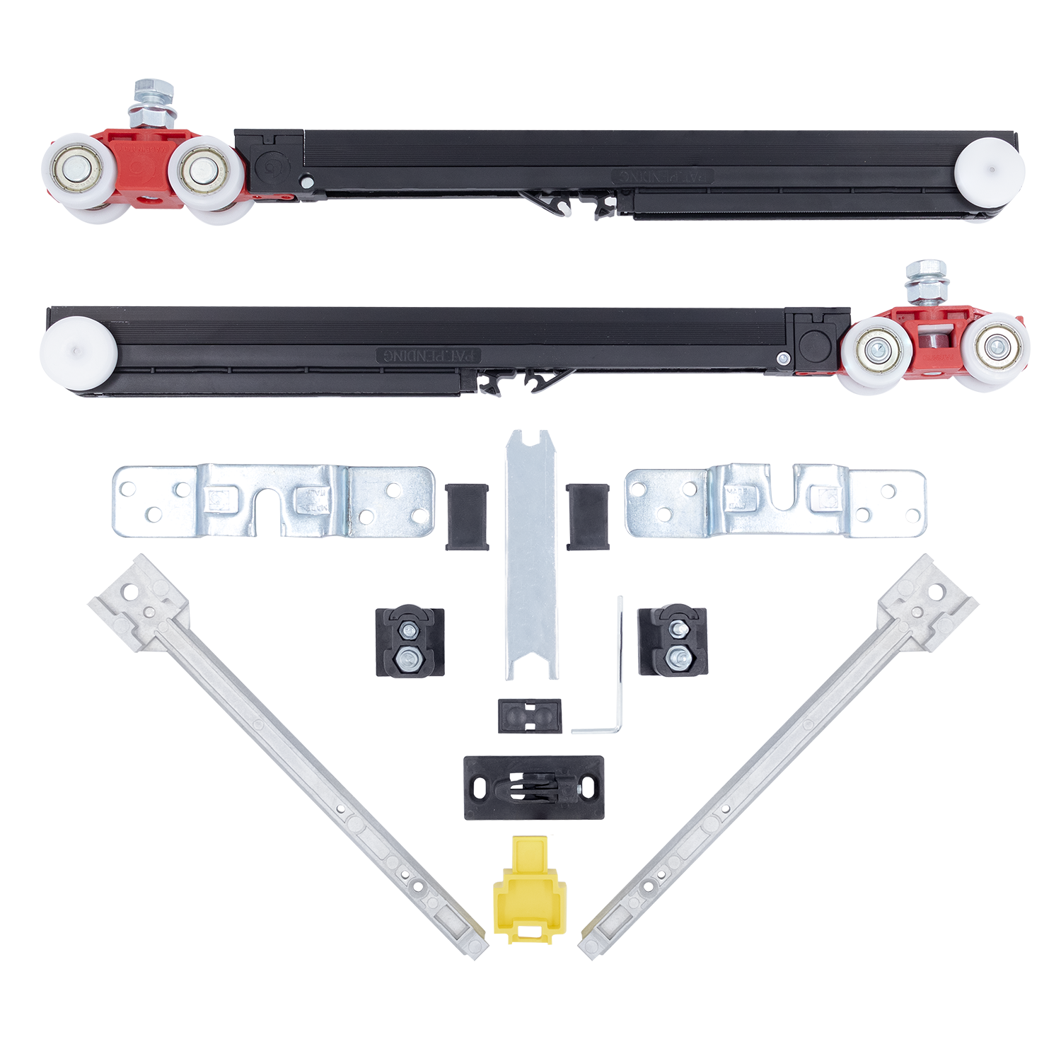 Комплект роликов ECO SLIDING SET 3 80kg NEW, двойной доводчик, дверь до 80кг фото купить Нижний Новгород