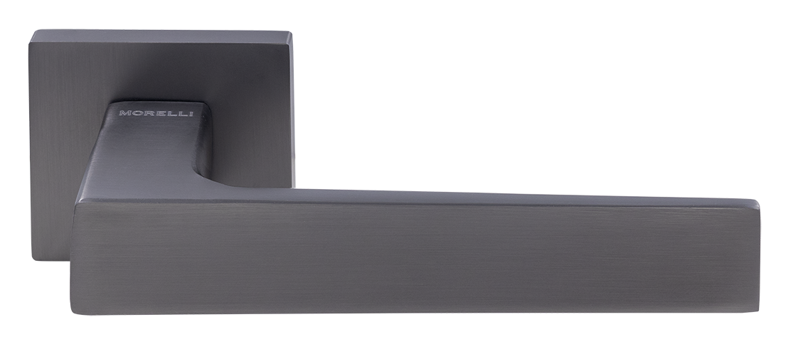 Ручка дверная MIRA  MH-54-S6 GR раздельная на квадратной розетке, цвет графит, ЦАМ фото купить Нижний Новгород