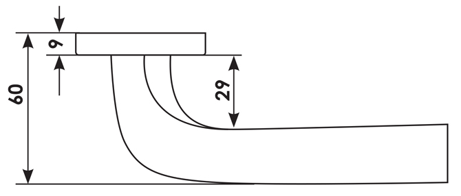 Ручка дверная COMETA R5 NIS раздельная на круглой розетке, цвет - матовый никель, ЦАМ фото фурнитура Нижний Новгород