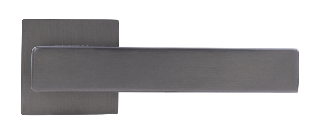 Ручка дверная LOT MH-56-S6 GR раздельная на квадратной розетке 6 мм, цвет графит, ЦАМ фото купить в Нижнем Новгороде