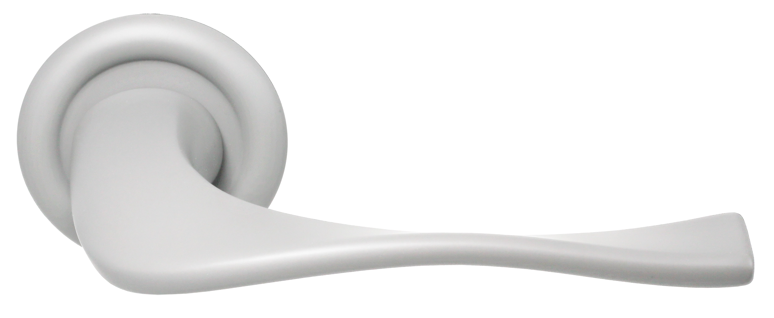 Ручка дверная SKYSCRAPER R7 SSW на круглой розетке, цвет Стокгольмский снегопад/Stockholm Snowfall фото купить Нижний Новгород