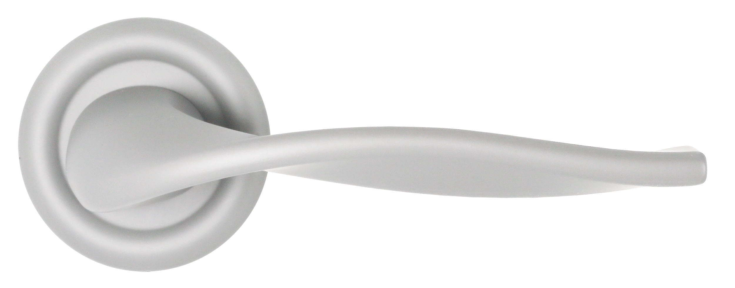 Ручка дверная SKYSCRAPER R7 SSW на круглой розетке, цвет Стокгольмский снегопад/Stockholm Snowfall фото купить в Нижнем Новгороде