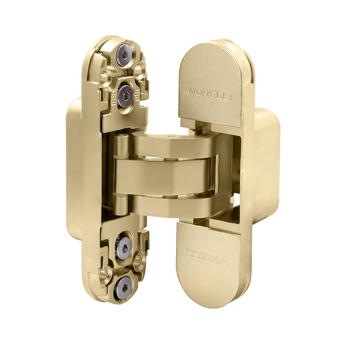 Петля скрытая HH-24 MSG врезная с 3D-регулировкой вес полотна до 40 кг, цвет матовое сатинированное золото фото купить в Нижнем Новгороде