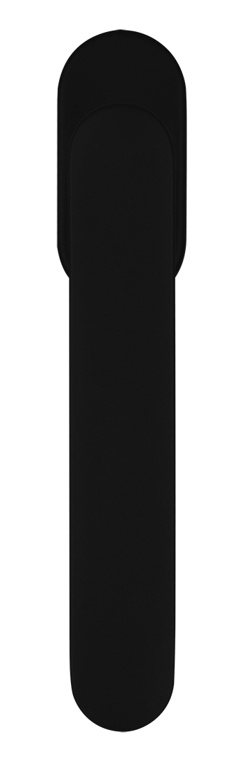 Ручка оконная LE BOAT W1 NERO-ST на прямоугольной розетке, цвет черный soft-touch, латунь фото купить в Нижнем Новгороде