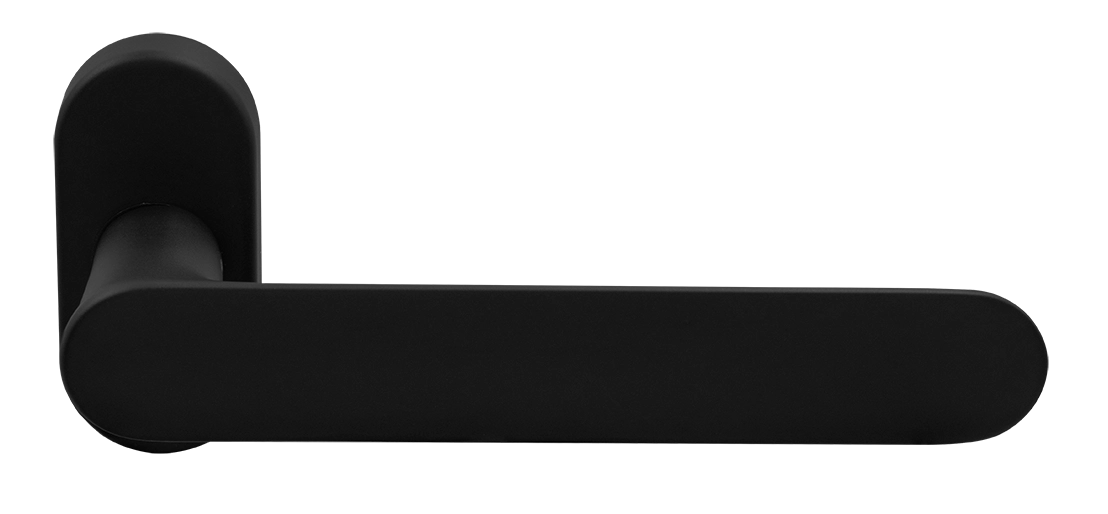 Ручка оконная LE BOAT W1 NERO-ST на прямоугольной розетке, цвет черный soft-touch, латунь фото morelli Нижний Новгород