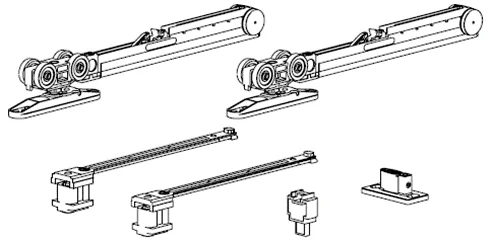 Комплект роликов SLIDING SET 2 40kg NEW, два доводчика, дверь до 40кг фотомореллиНижний Новгород