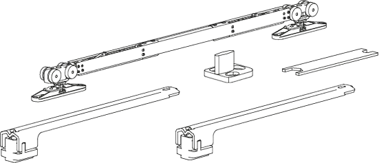 Комплект роликов SLIDING SET 3 40kg NEW, двойной доводчик, дверь до 40кг фотомореллиНижний Новгород