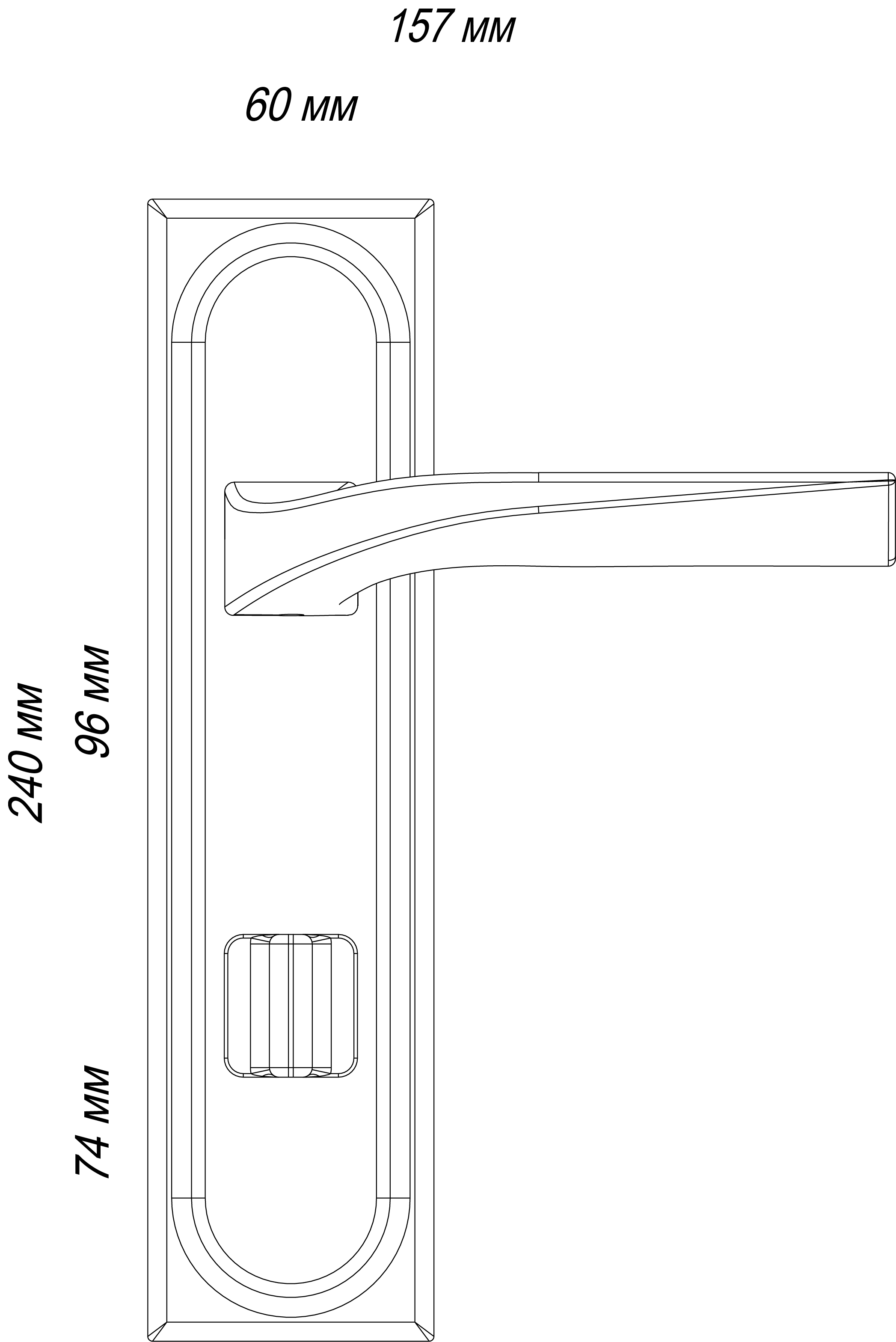 Ручка дверная WD CONCERT HALL PLS WF на планке, цвет Зимняя стужа/Winter Frost фото фурнитура Нижний Новгород