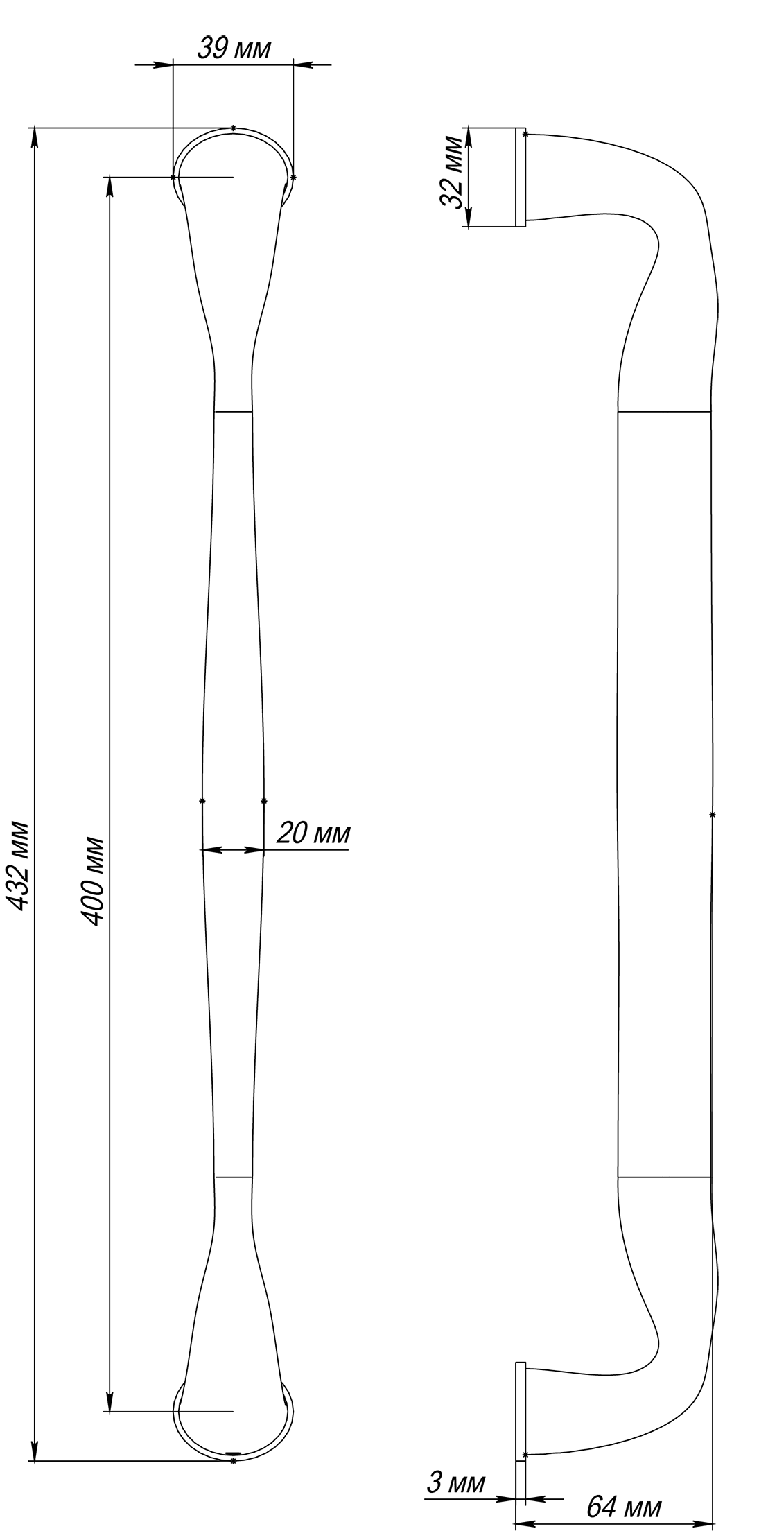 Ручка-скоба LVB PH SMI, цвет Весенняя дымка/Spring Mist фото купить в Нижнем Новгороде