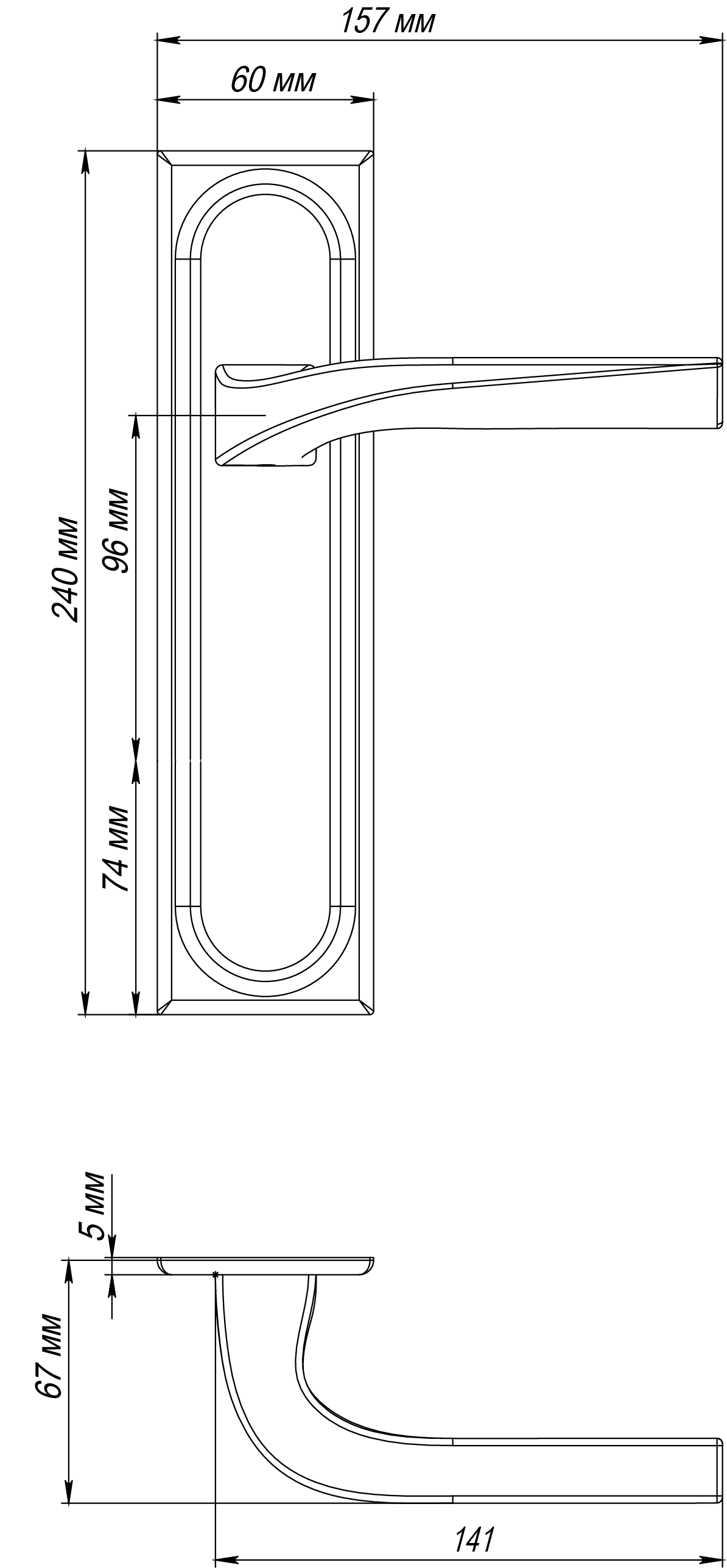 Ручка дверная WD CONCERT HALL PLS AH на планке, цвет Осенний мёд/Autumn Honey фото фурнитура Нижний Новгород