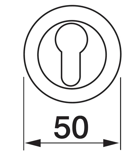 Накладка на замок LUX-KH-R2 CSA круглая под евроцилиндр, цвет матовый хром фото купить в Нижнем Новгороде