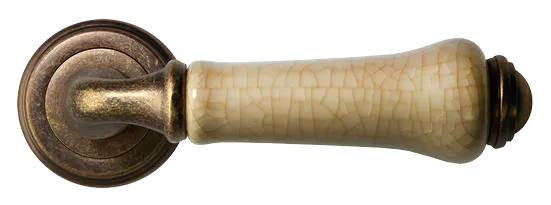 UMBERTO, ручка дверная MH-41-CLASSIC OMB/CH, цвет-старая мат.бронза/шампань фото купить в Нижнем Новгороде