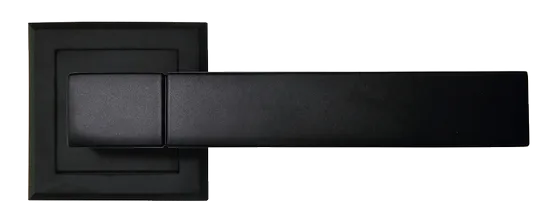 FUKOKU, ручка дверная на квадратной накладке MH-28 BL-S, цвет - черный фото купить в Нижнем Новгороде