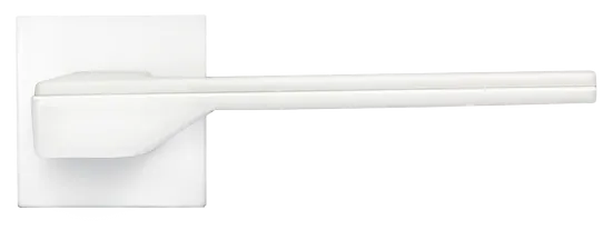 PIERRES, ручка дверная на квадратной накладке MH-49-S6 W, цвет - белый фото купить в Нижнем Новгороде