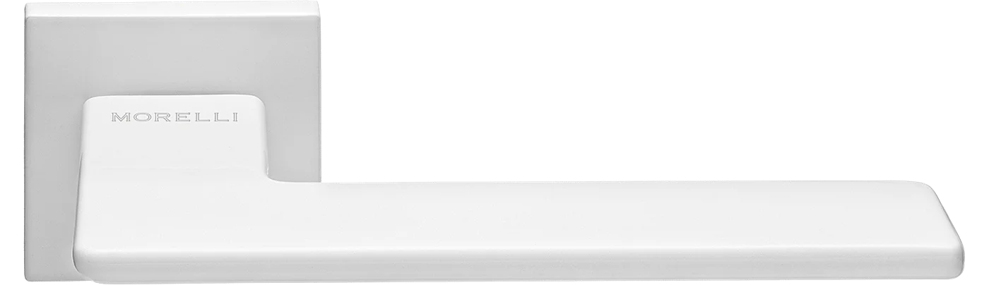 PLATEAU, ручка дверная на квадратной накладке MH-51-S6 W, цвет - белый фото купить Нижний Новгород