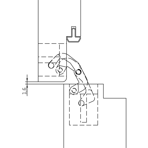 HH-19 B, скрытая петля, цвет - черный фотомореллиНижний Новгород