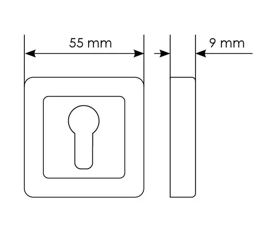 Накладка MH-KH-S55 GR/PC на ключевой цилиндр, цвет графит/хром фото купить в Нижнем Новгороде