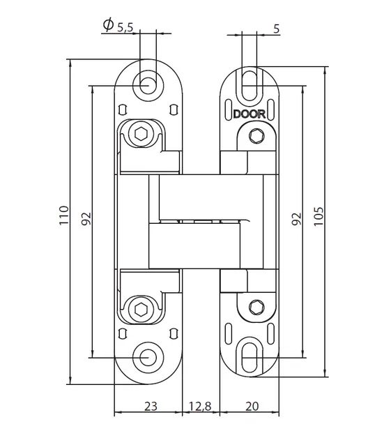 HH-19 SC, скрытая петля, цвет - мат.хром фото купить в Нижнем Новгороде