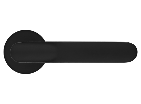 GARAK  ручка дверная на круглой розетке 6 мм, MH-59-R6 BL, цвет - чёрный фото купить в Нижнем Новгороде